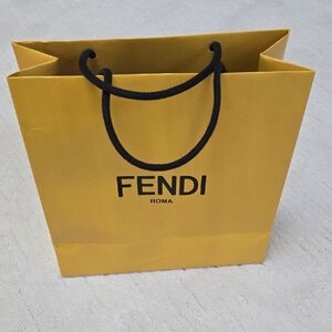 FENDI • Yellow Shopping Bag with Black Handles